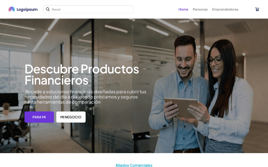 Producto Fianciero — versión desktop