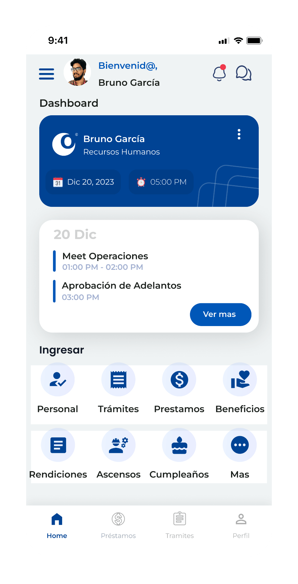 Overall HRM — versión mobile